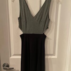 Fit & Flare Two-Tone Sleeveless Dress